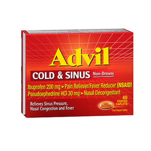 Caltrate, Advil Cold and Sinus Coated Caplets, 40 Tab