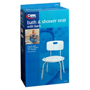 Carex, Carex Adjustable Bath And Shower Seat With Back, 1 each