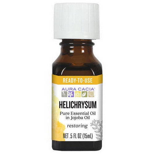 Aura Cacia, Essential Oil Helichrysum in Jojoba Oil, .5 OZ