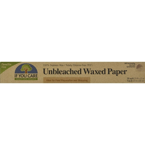 If You Care, All Natural Waxed Paper 100% Unbleached, 75 FT (Case of 12)