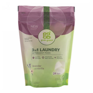 Grab Green, 3-in-1 Laundry Detergent, Lavender with Vanilla 24 loads