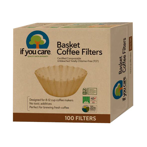 If You Care, Coffee Filter 8 Inch Basket, 100 Count