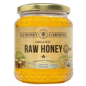 Honey Gardens, Raw Honey Organic, 1 LB