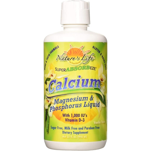 Nature's Life, Calcium Magnesium Phosphorous Liquid, Vanilla 32 OZ