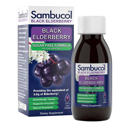 Sambucol, Black Elderberry Immune System Support Booster Liquid, Sugar Free , 4 oz