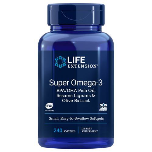 Life Extension, Super Omega-3 EPA DHA with Sesame Lignans & Olive Fruit, 240 Softgels