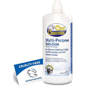 Clear Conscience, Multi-Purpose Contact Lens Solution, 12 fl oz