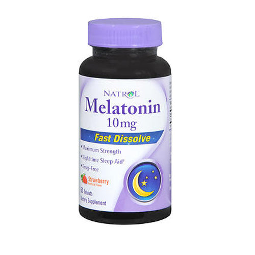 Natrol, Melatonin Fast Dissolve, 10 mg, Strawberry, 60 Tabs