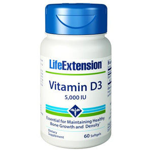 Life Extension, Vitamin D3, 125 mcg (5000 IU), 60 SoftGels