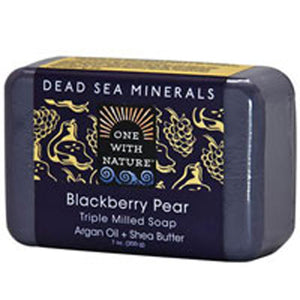 One with Nature, Dead Sea Mineral Bar Soap, Blackberry Pear 7 OZ
