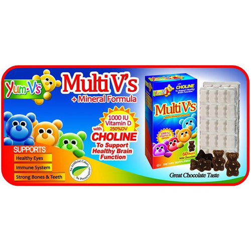 Dulce Probiotics, Multi-V Plus Multi-Mineral Fornula, Milk Chocolate 60 Chews