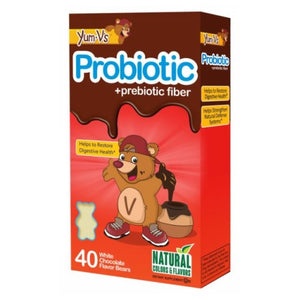 Dulce Probiotics, Probiotic plus Probiotic Fiber, White chocolate, 40 Bears