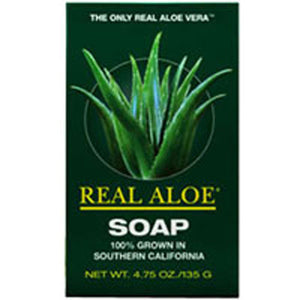 Real Aloe, Aloe Vera Bar Soap, 3.25 Oz