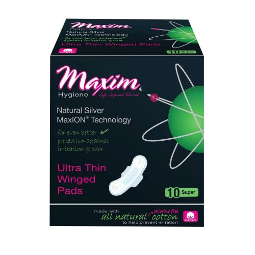 Maxim Hygiene Products, Maxim Hygiene Pads with Wings, Super 10 count
