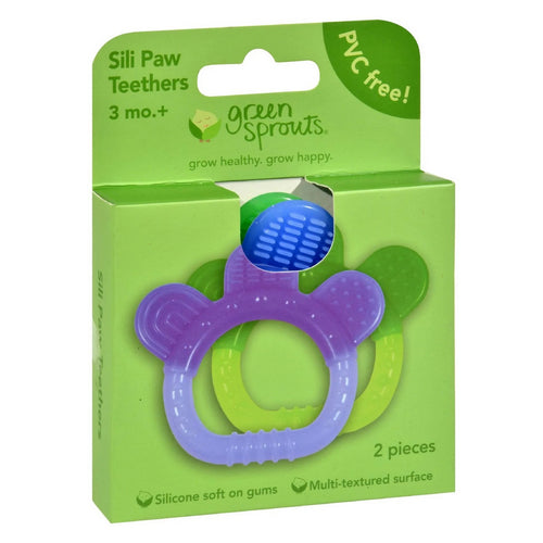 Green Sprouts, Sili Paw Teether, 2 Ct