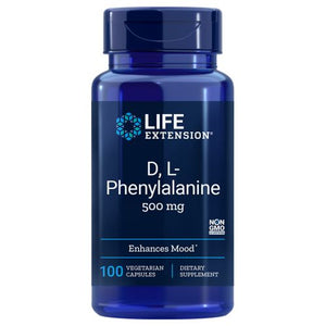 Life Extension, D - L-Phenyalanine, 500 mg, 100 Vcaps