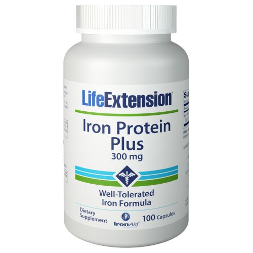 Life Extension, Iron Protein Plus, 300 mg, 100 Vcaps
