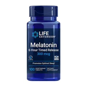 Life Extension, Melatonin 6 Hour Timed Release, 300 mcg, 100 Vcaps