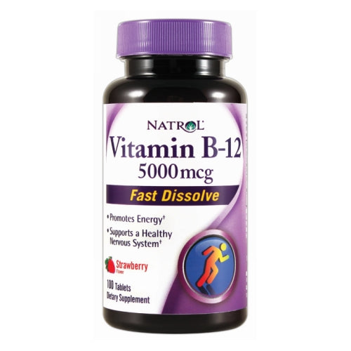 Natrol, Vitamin B12, 5000 mcg, 100 Tabs