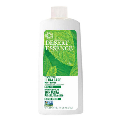 Desert Essence, Tea Tree Oil Ultracare Mouth Wash, Mega Mint, 16 oz