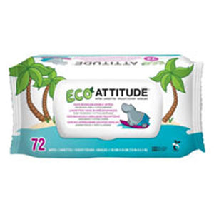 Attitude, Eco Baby Wipes, 72 Count