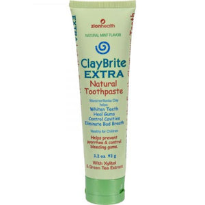 Zion Health, Claybrite Extra Natural Mint Toothpaste, 3.2 oz