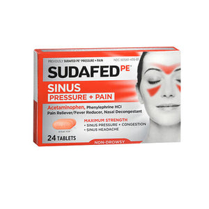 Sudafed Pe, SUDAFED PE Sinus Pressure Plus Pain Caplets, 24 Caps