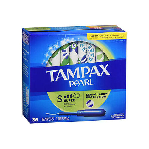 Tampax, Tampax Pearl Tampons with Plastic Applicators, Super Unscented 36 Each