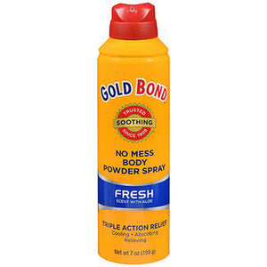 Gold Bond, Gold Bond No Mess Powder Spray, Fresh Scent With Aloe 7 oz