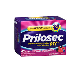 Prilosec Otc, Prilosec OTC Tablets, Wildberry Flavor 42 Tabs
