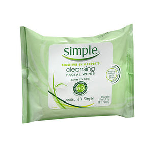 Simple, Simple Cleansing Facial Wipes, 25 Each