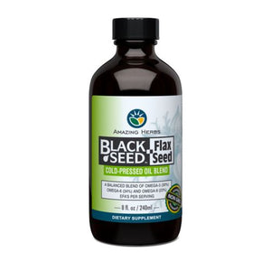 Amazing Herbs, Black Seed With Flax Oil, 8 oz