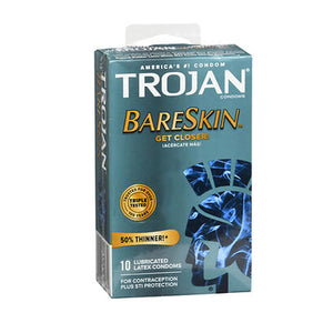 Condom Sensitivity Bare Skin Lubricated 10 CT by Trojan
