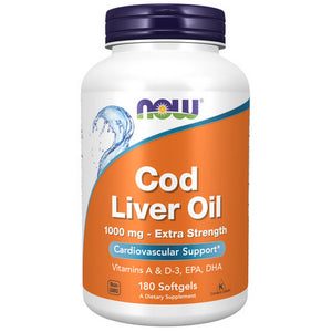 Now Foods, Cod Liver Oil, 1000 mg, 180 SoftGels