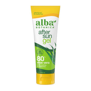Alba Botanica, After Sun Gel 98% Aloe Vera, 8 Oz