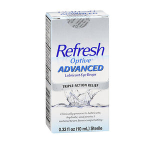 Refresh, Optive Advanced Lubricant Eye Drops, 0.33 Oz