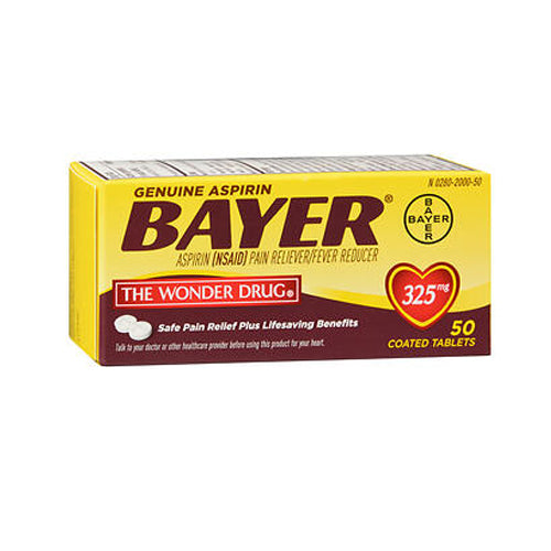 Bayer, Bayer Genuine Aspirin, 325Mg, 50 tabs