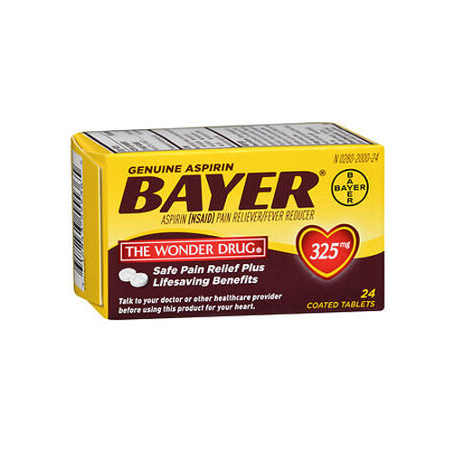 Bayer, Bayer Genuine Aspirin, 325Mg, 24 tabs