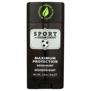 Herban Cowboy, Sport Maximum Protection Deodorant, 2.8 Oz