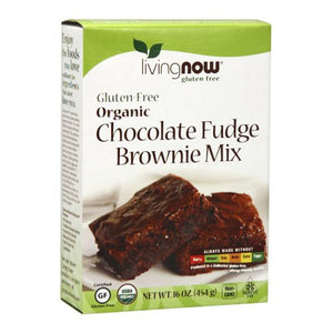 Now Foods, Organic Gluten Free Chocolate Fudge, Brownie Mix 16 Oz