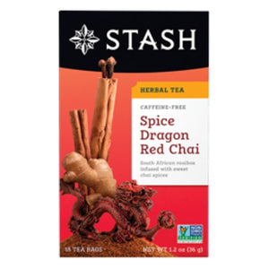 Stash Tea, Spice Dragon Red Chai Tea Caffeine Free, 18 Bags