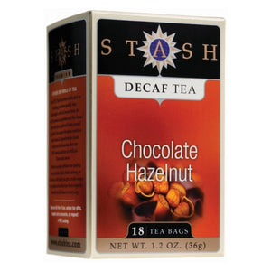 Stash Tea, Chocolate Hazelnut Tea Decaffeinated, 18 Bags