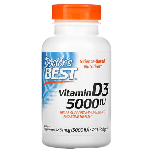 Doctors Best, Vitamin D3, 5000 IU, 720 Softgels
