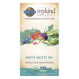 Garden of Life, mykind Organics Mens 40 Plus Multi, 120 Tabs