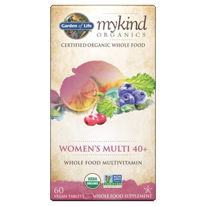 Garden of Life, mykind Organics Womens 40 Plus Multi, 60 Tabs