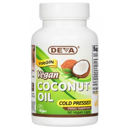 Deva Vegan Vitamins, Virgin Coconut Oil, 90 Vcaps