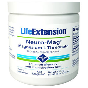 Life Extension, Neuro-Mag Magnesium L-Threonate, Tropical Punch Flavor 93.35 Grams
