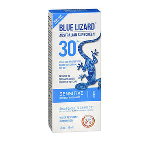 Blue Lizard, Blue Lizard Australian Sunscreen SPF 30+, Sensitive 5 Oz