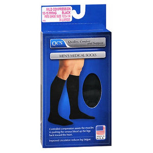Scott Specialties, QCS Men's Medical Socks Mild Black, Count of 2
