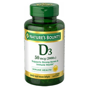 Nature's Bounty, Nature's Bounty Vitamin D3, 2000 IU, 240 Softgels